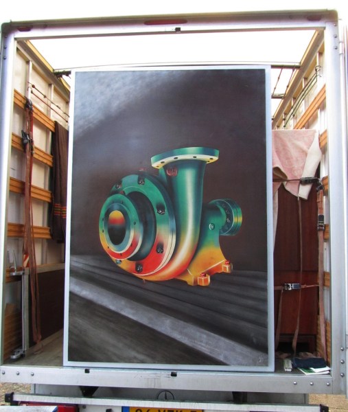 industrieel vintage schilderij van pomp, industrial painting machinery-00002
